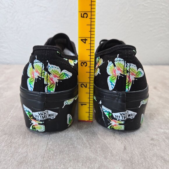 Vans Skate Shoes Sz 7  Butterlfy Glow In Dark Canvas Streetwear Platform Sneaker - Picture 4 of 11